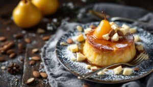 Fondant aux poires au cœur coulant et à la croûte dorée : le dessert d’hiver élégant et tout en douceur