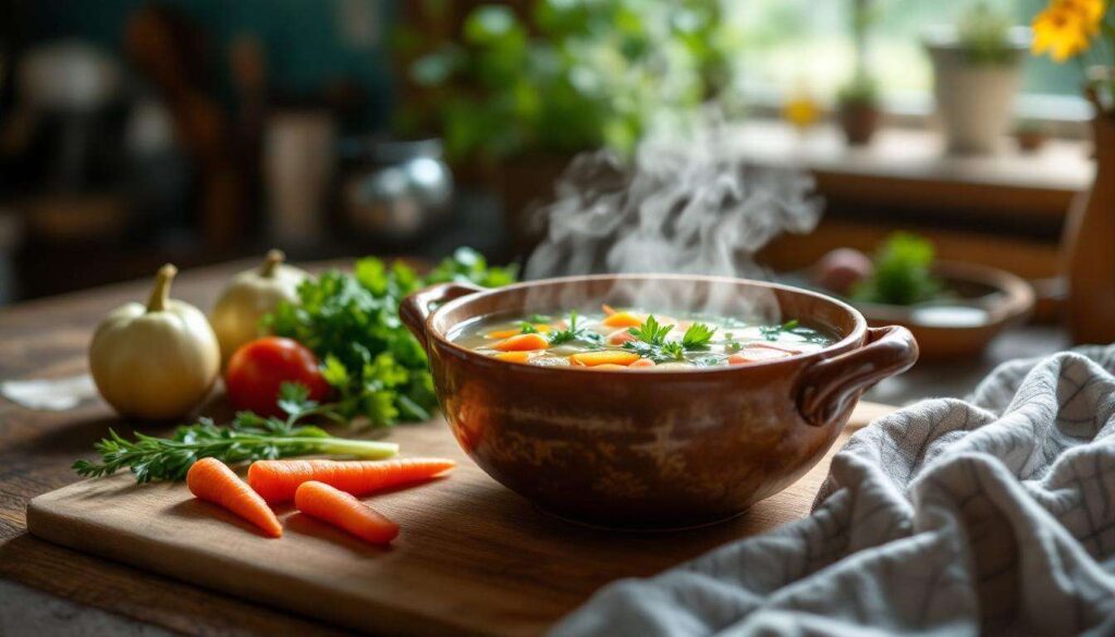 Bouillon de légumes : un remède hivernal sain et léger à adopter d’urgence