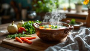 Bouillon de légumes : un remède hivernal sain et léger à adopter d’urgence