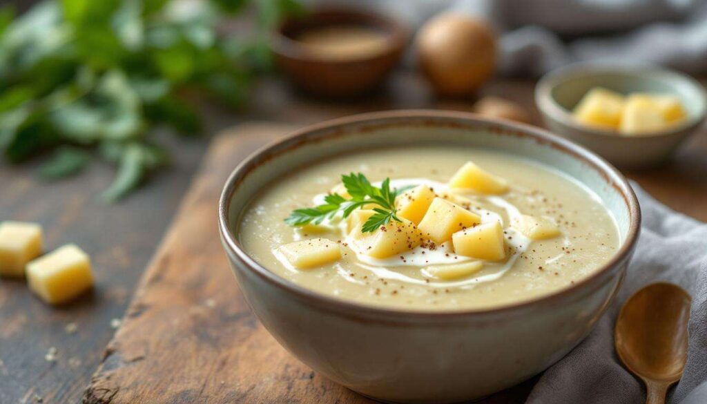 La soupe poireaux-pommes de terre : voici notre recette notée 4.9/5 pour réaliser ce délicieux potage parmentier
