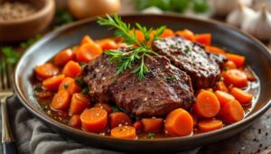 Paleron de bœuf braisé aux carottes