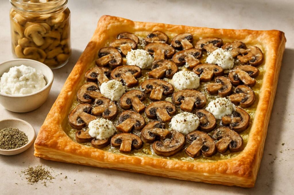 La tarte fondante champignons-ricotta qui transforme quatre ingrédients du placard en régal réconfortant