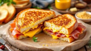 « Jambon, raclette et moutarde dans du pain de mie » : le croque minute doré à la poêle en 15 minutes