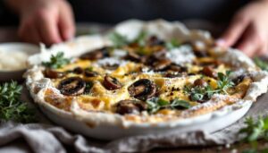« Mon clafoutis salé fétiche pour le dîner » : la recette aux champignons, herbes fraîches et texture ultra moelleuse