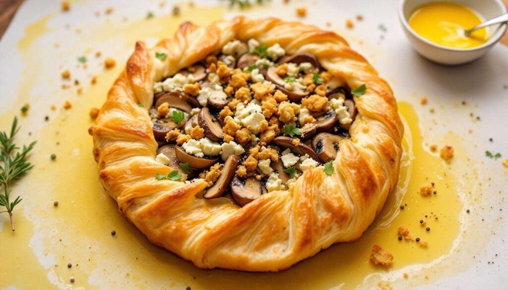Ma recette de pithiviers aux champignons et bleu