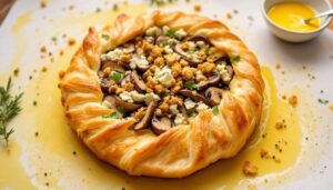 Ma recette de pithiviers aux champignons et bleu