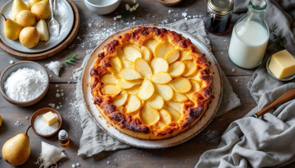 Clafoutis aux poires sans œufs : la version à la fécule de maïs qui tient parfaitement malgré la pénurie